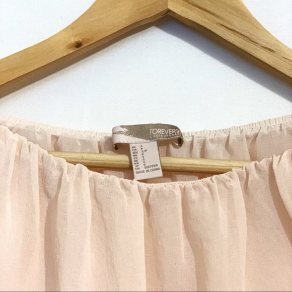 Off The Shoulder Flowy Crop Top | Forever 21 - Picture 3 of 5